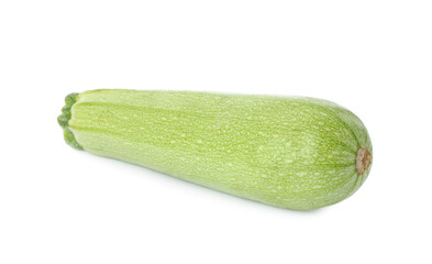 Raw green ripe zucchini isolated on white