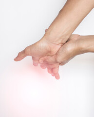 Symptoms of the affected person Hand problems with pain in the joints, bones, muscles.