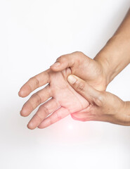 Symptoms of the affected person Hand problems with pain in the joints, bones, muscles.