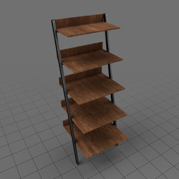 Modern leaning bookshelf