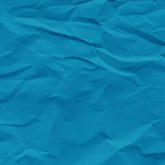 Blue vintage and old looking crumpled paper background. Retro cardboard texture. Grunge paper for drawing. Ancient book page. Present wrapping.