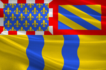 Flag of Saone et Loire in Burgundy, France