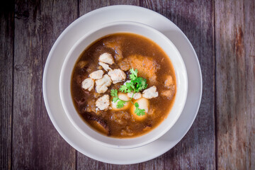 Fish maw soup in bowl