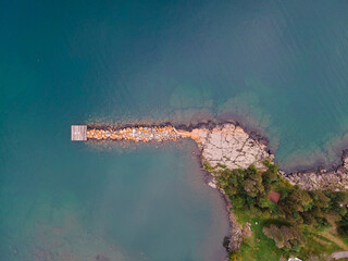  Aerial View of Lake Superior Coastline near Duluth, MN.