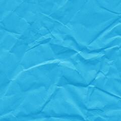 Blue vintage and old looking crumpled paper background. Retro cardboard texture. Grunge paper for drawing. Ancient book page. Present wrapping.