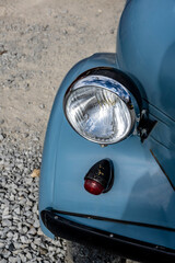 separate fragments and parts of old cars to emphasize engineering lines