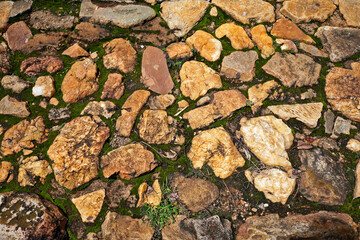 Typical paving stones in Tiradentes city, Minas Gerais, Brazil