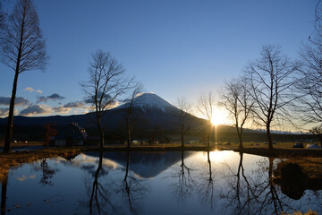 富士山　早朝のふもとっぱら