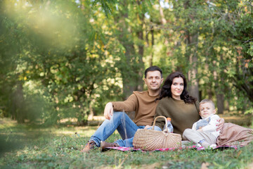 Fototapeta premium Family with child