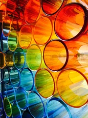 Gordijnen colorful glass bottles © pikachu