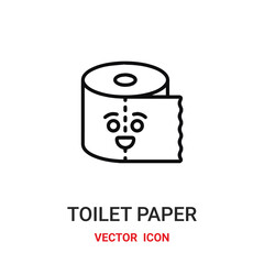 Toilet paper vector icon . Modern, simple flat vector illustration for website or mobile app.Paper symbol, logo illustration. Pixel perfect vector graphics	