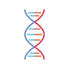 DNA Flat Icon Color Style Design Vector Template Illustration