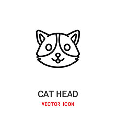 Cat vector icon. Modern, simple flat vector illustration for website or mobile app. Cat head symbol, logo illustration. Pixel perfect vector graphics	