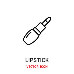 lipstick icon vector symbol. lipstick symbol icon vector for your design. Modern outline icon for your website and mobile app design.