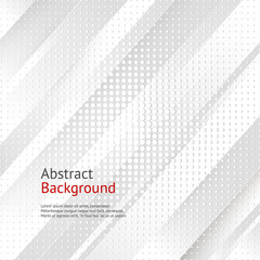 Abstract gray geometric banner. White background. Vector illustration