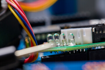 electronic board and tools repairs on black background