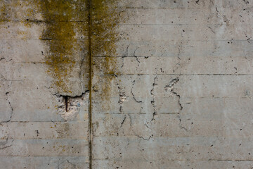 Feuchte Beton Wand mit Wasserflecken