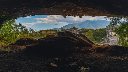 Orpheus cave at Aggitis canyon at Greece