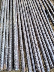 Mild steel bar for construction work close up photo.