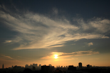 Naklejka premium 都会の夕景