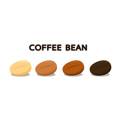 Coffee beans on white background.