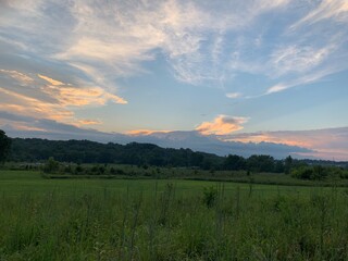 Obraz premium sunset in the mountains