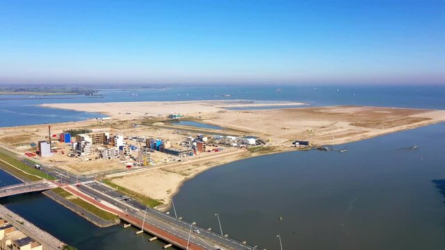 StrandEiland nearby IJburg Amsterdam, the Netherlands under construction.