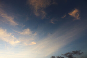 the evening sun hiding on the horizon
