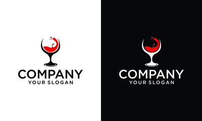 Wine logo design template. Vector illustration of icon