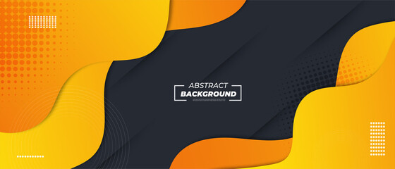 Abstract yellow fluid gradient background.