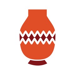 Vase Flat Icon Color Design Vector Template Illustration