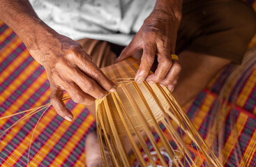 Wood products, Step Wood products, Step, Thai Style, Thai Style Wood products, Thai Style, Different kind of weaved utensils using the natural material a traditional style in Thailand.
