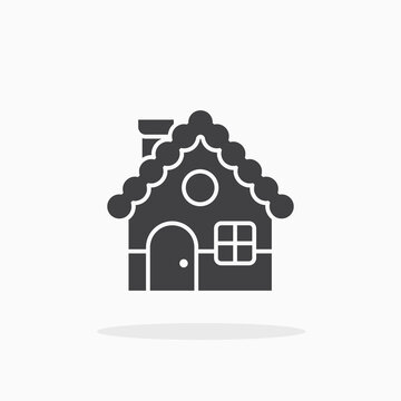 Gingerbread house icon.