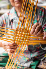 Wood products, Step Wood products, Step, Thai Style, Thai Style Wood products, Thai Style, Different kind of weaved utensils using the natural material a traditional style in Thailand.
