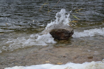 water flowing into the water