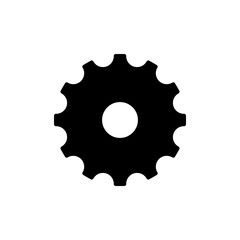 Cogwheel or gear glyph icon