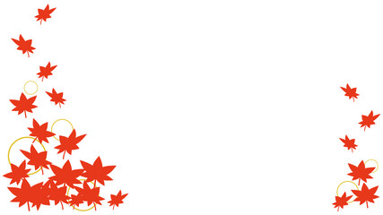 Obraz premium 秋の葉の飾りフレーム