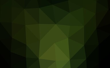 Dark Green vector triangle mosaic template.