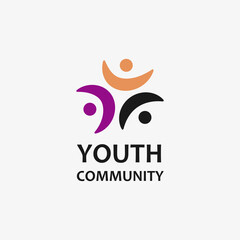 Youth community logo. Vector illustration.