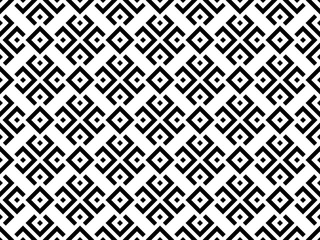 Abstract geometric pattern. A seamless vector background. White and black ornament. Graphic modern pattern. Simple lattice graphic design