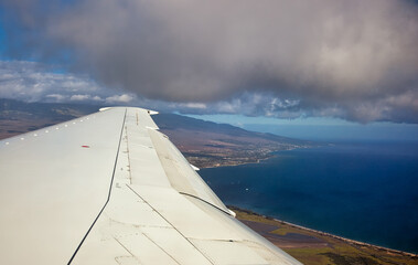 Arriving for landing on the island of Maui 