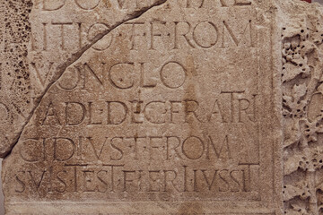 Old medieval latin catholic inscription (Italy)