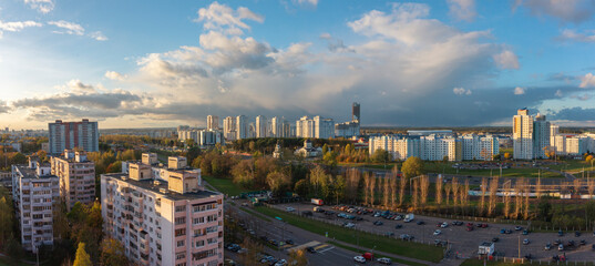 Courtyards of Minsk from above.