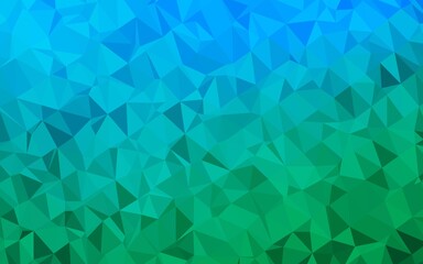 Light Blue, Green vector polygon abstract backdrop.