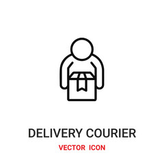 Delivery courier vector icon. Modern, simple flat vector illustration for website or mobile app.Courier symbol, logo illustration. Pixel perfect vector graphics