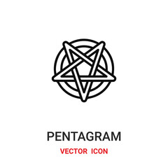 Pentagram vector icon. Modern, simple flat vector illustration for website or mobile app.Star symbol, logo illustration. Pixel perfect vector graphics