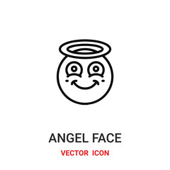 Angel face vector icon. Modern, simple flat vector illustration for website or mobile app.Angel symbol, logo illustration. Pixel perfect vector graphics	