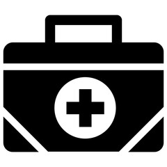 Obraz premium A handheld bag with plus sign commemorating first aid kit 