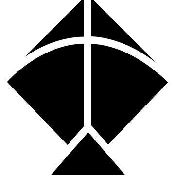 
 A paper craft used in events enoting kite icon
