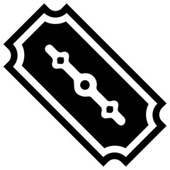 
A safety razor blade for shaving, glyph icon vector 

